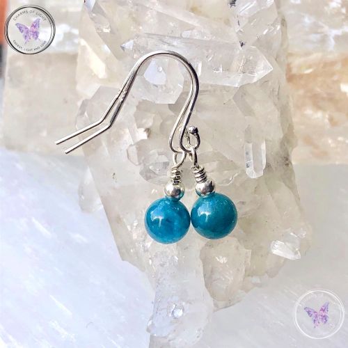 Classical Apatite Silver Earrings